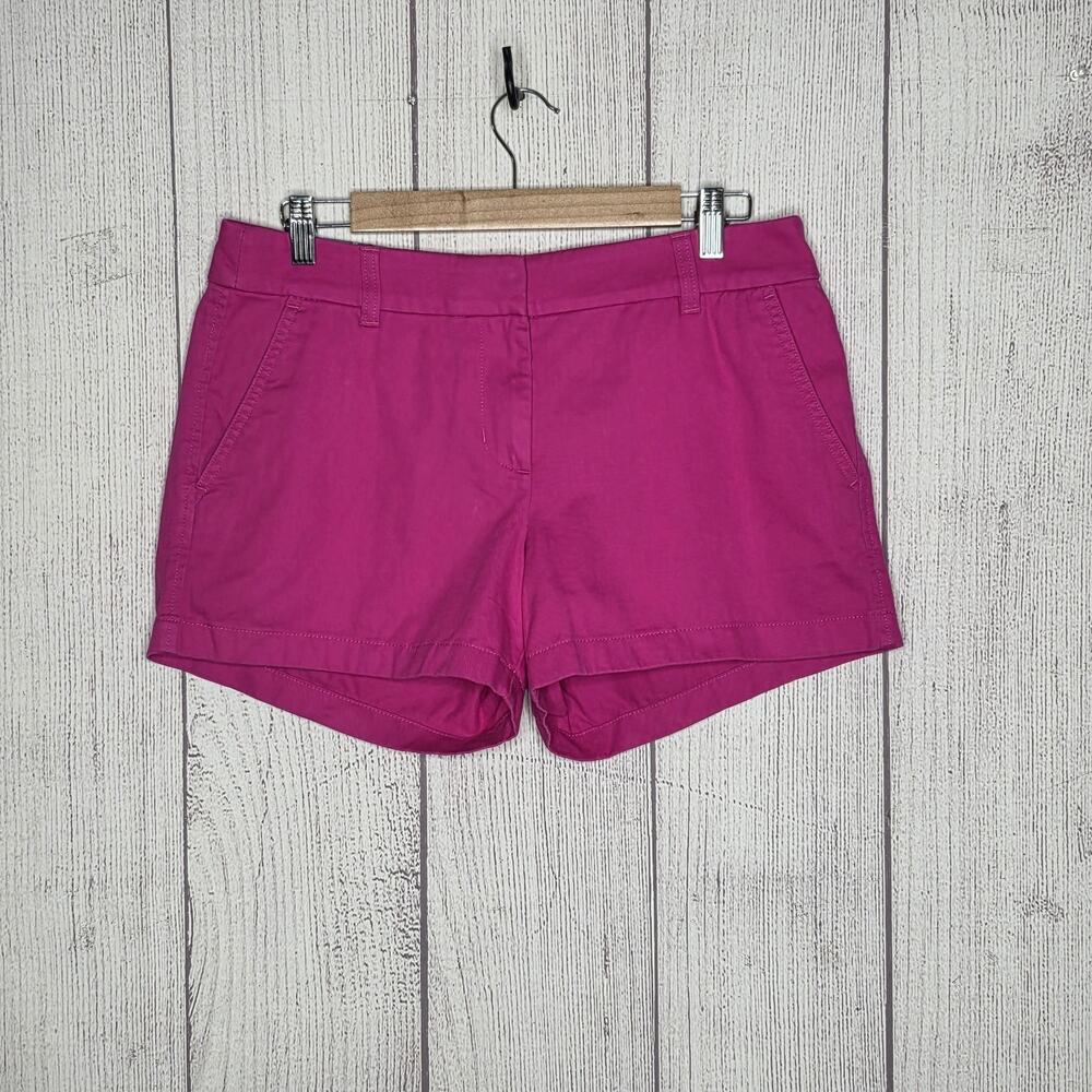 J Crew Factory 3.5" Shorts Size 8 Hot Pink Fuchsia NWT Cotton Chino